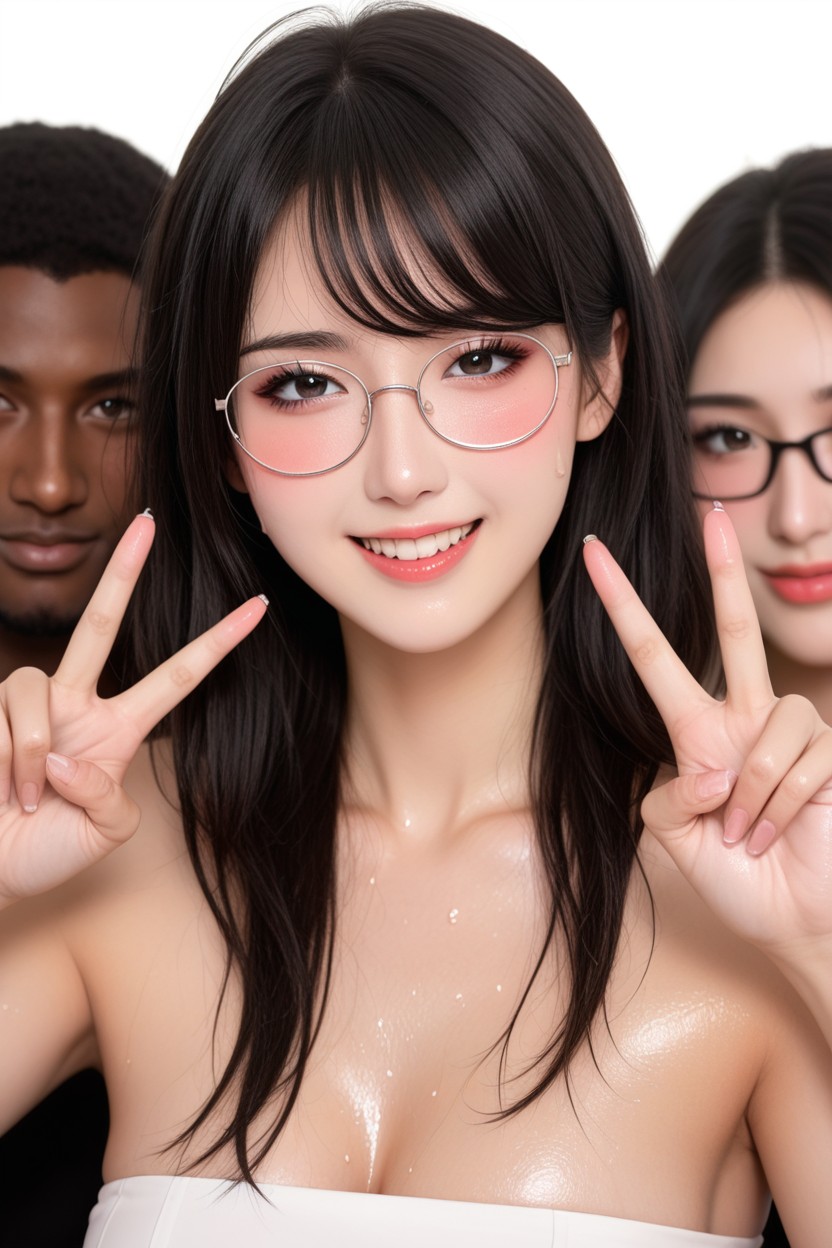 Black Face Makeup, Sweaty Idol Face, Korean Idol 아시아 AI 야짤