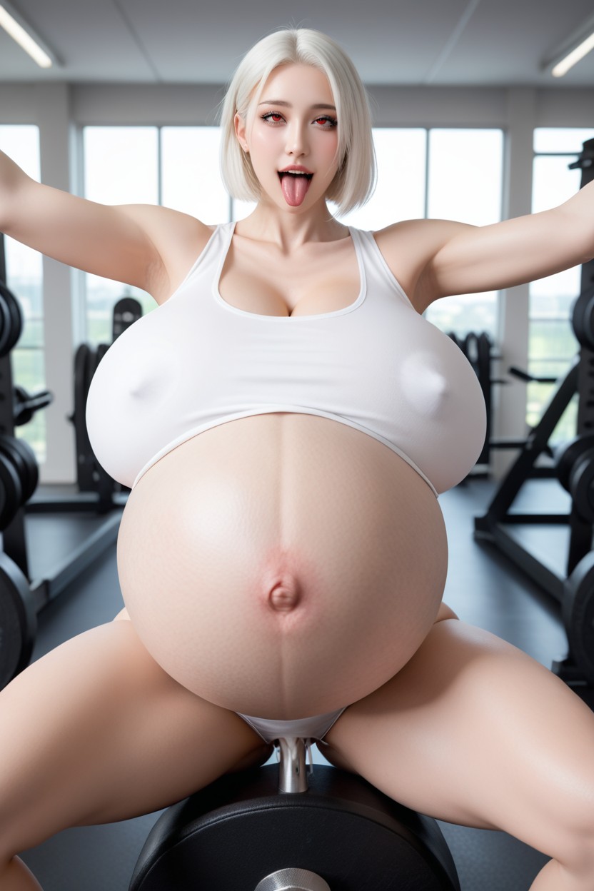 Massive Gigantic Heavy Pregnant Belly, Curvy Body, 18+ AI國產黃片