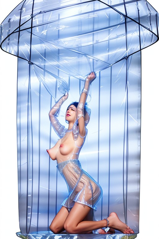 Realistic Anatomy, Constricted Waist, Arms Up Porno IA Asiatique