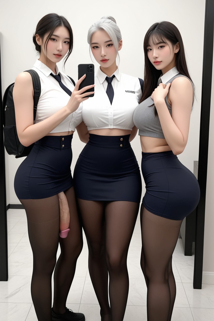 Lustrous Skin, Waist, Multiple Futas Porno asiático IA