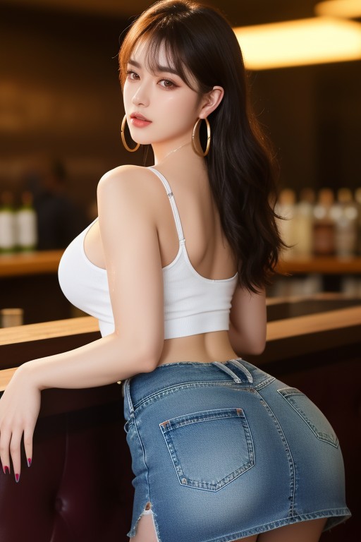 Bending Over, 18+, Round Eyes Asian AI Porn