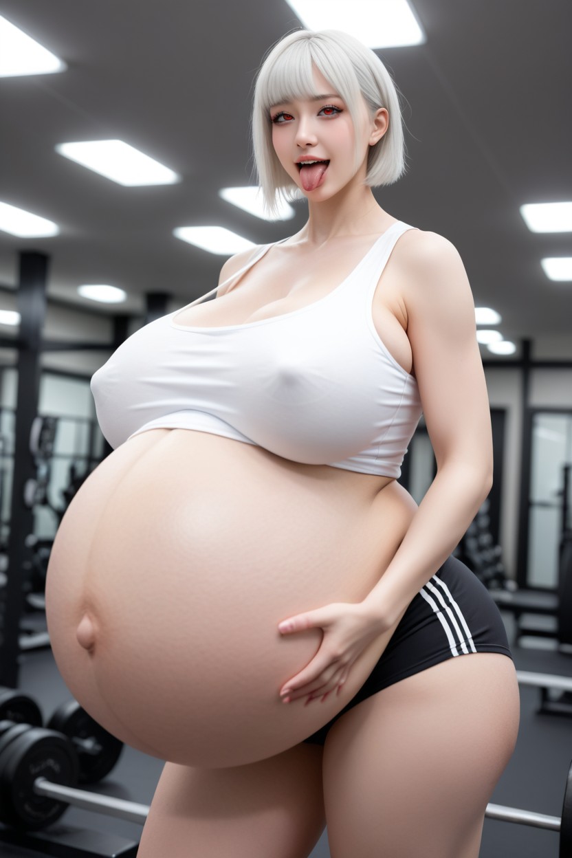 Extremely Oversize Gigantic Breast, Extremely Massive Red Eyes, Sweety AI国产黄片