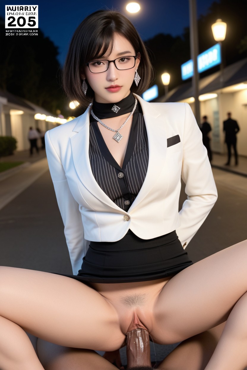 Diamond Necklace, Closed Mouth, Vagina Penetration Porno asiático IA