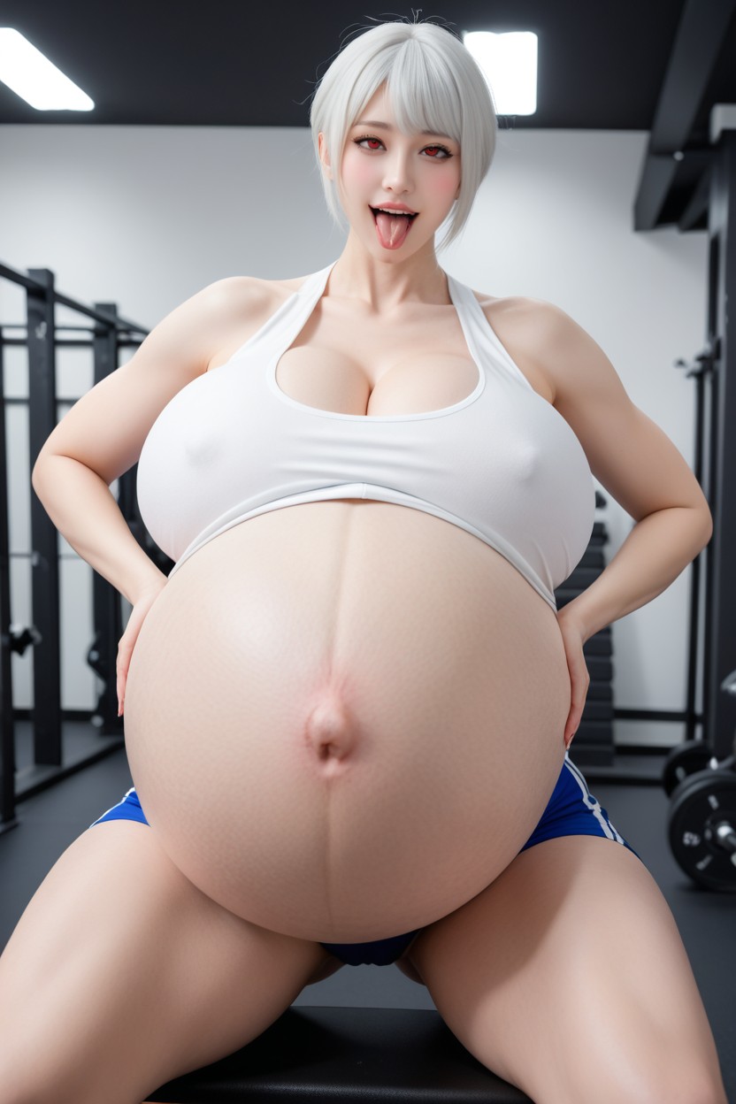 Ahegao, Extremely Oversize Gigantic Breast, Huge Ass Porno IA Asiatique