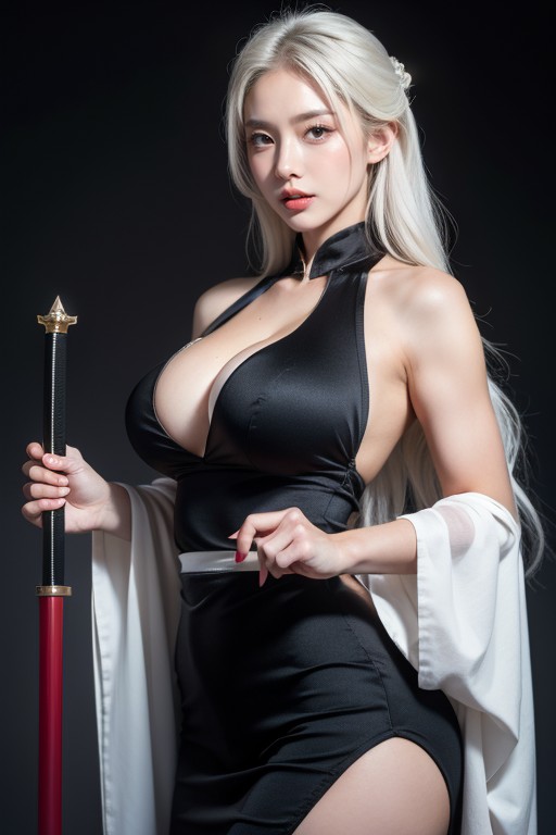Chinese Hanfu, Shy, Standing Asian AI Porn