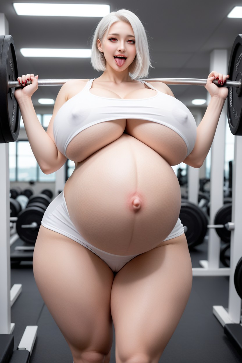 Extremely Oversize Gigantic Breast, Looking At Viewer, Ahegao Asian AI Porn