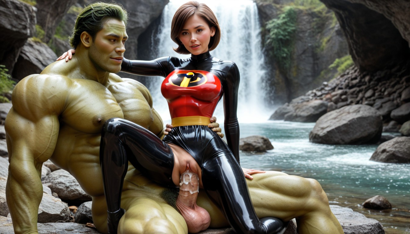 Transparent Latex Clothes, Helen Parr From The Incredibles, Slightly Ripped Clothes Porno asiático IA