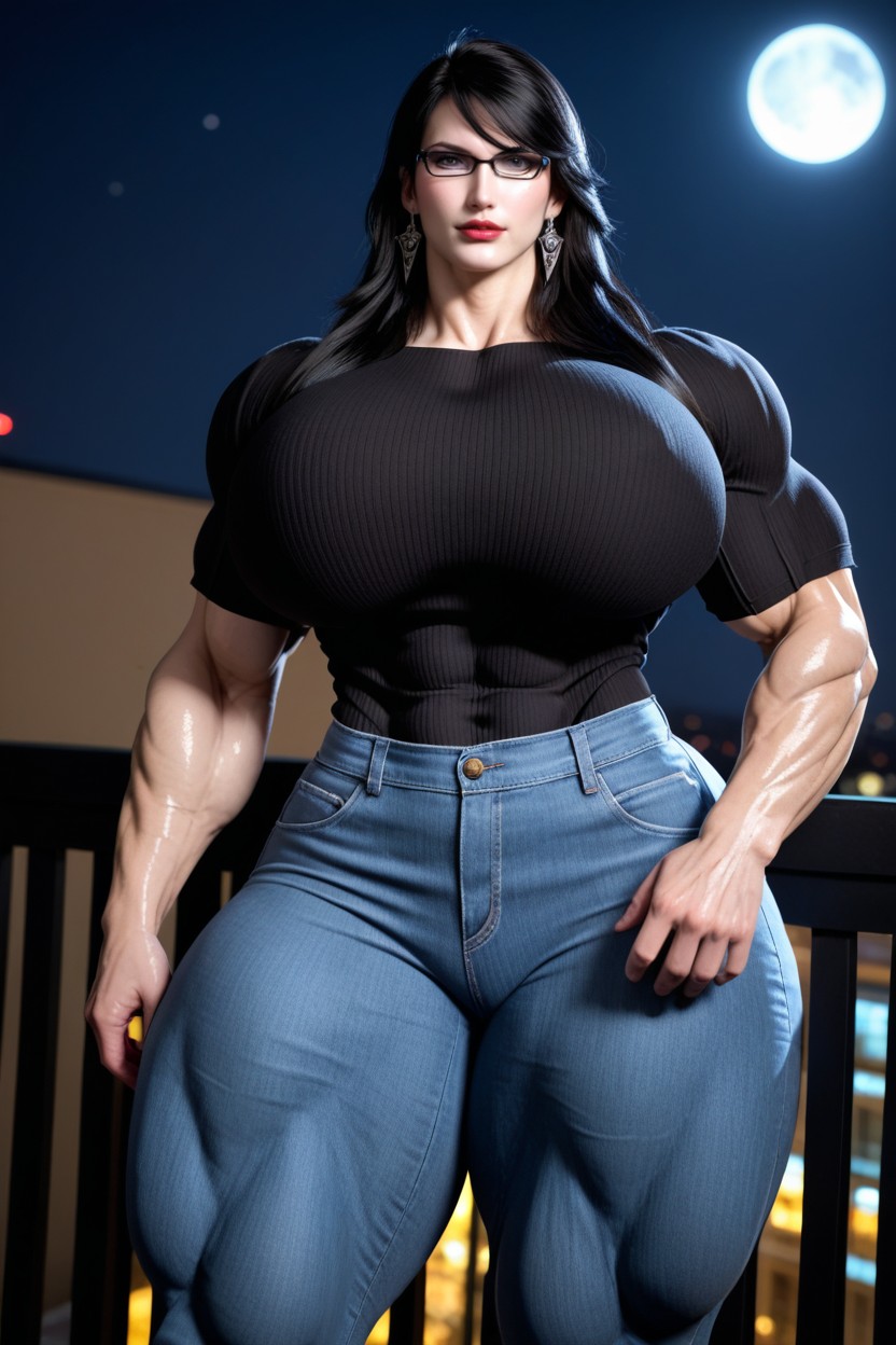 Hyper Gigantic Penis, Extremely Defined Muscles, Super Huge Muscles Asian AI Porn