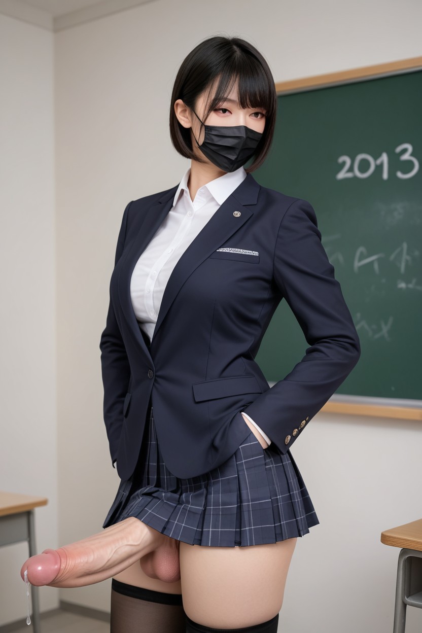 Blazer, Large Thigh, Kpop Idol Asian AI Porn