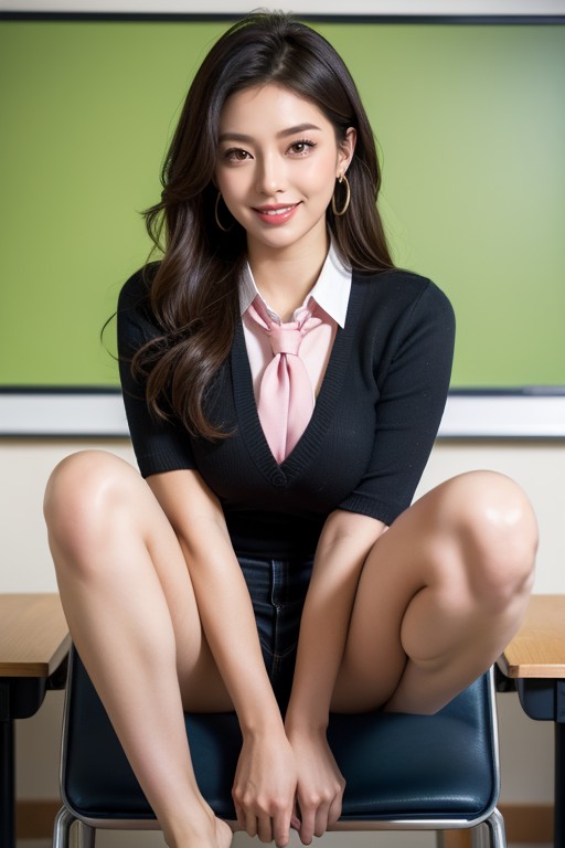 Innie Pussy, Kuro Gyaru, Highly Detailed Asian AI Porn
