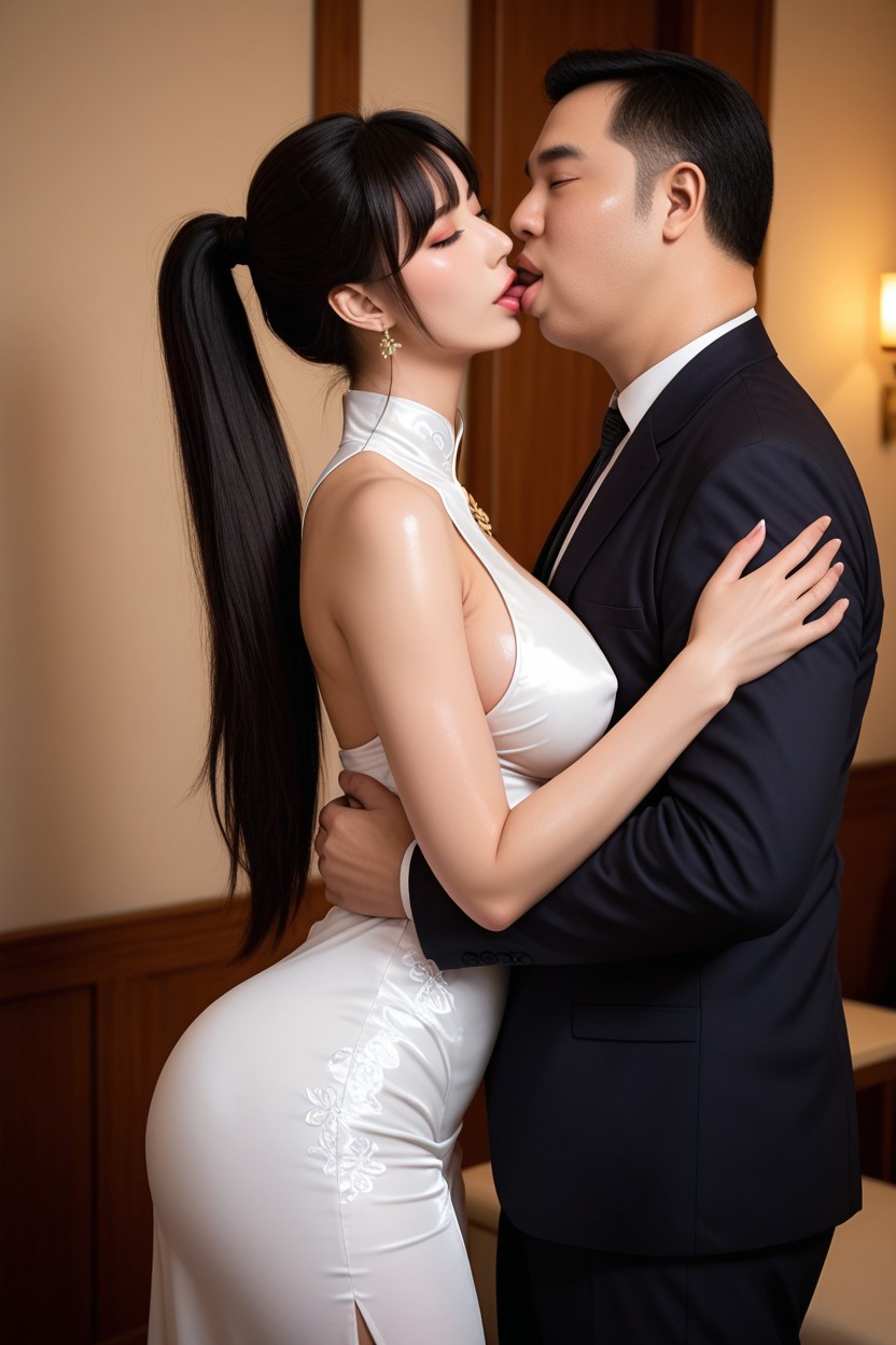 Ponytail, Skinny, Waist Shot Asian AI Porn