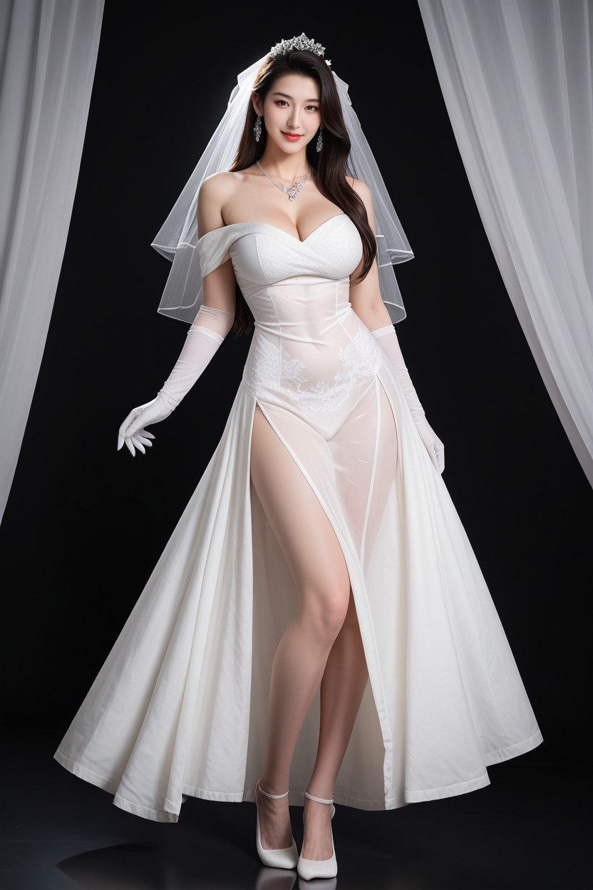 Standing, Brunette, Horizontal View AI國產黃片
