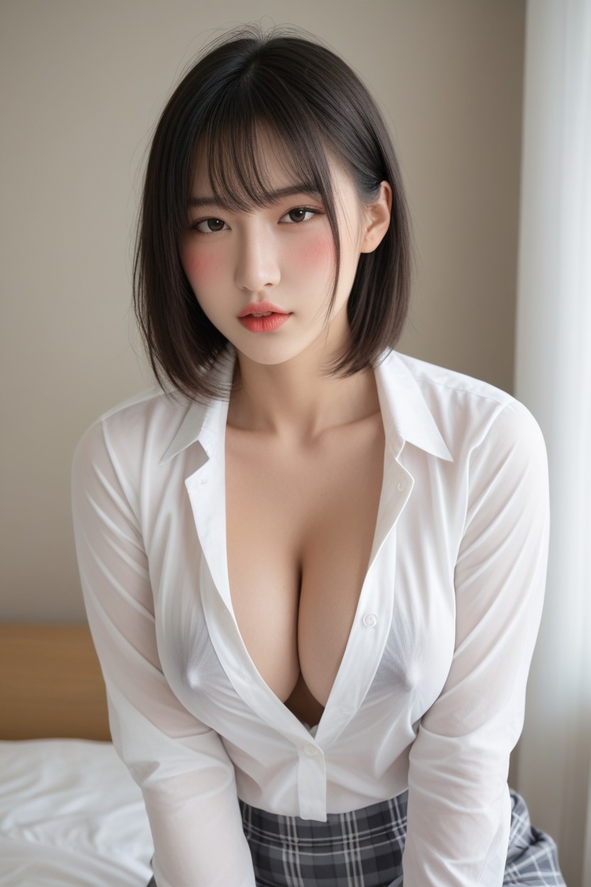 Lip Gloss, Bangs, 25+ Asian AI Porn