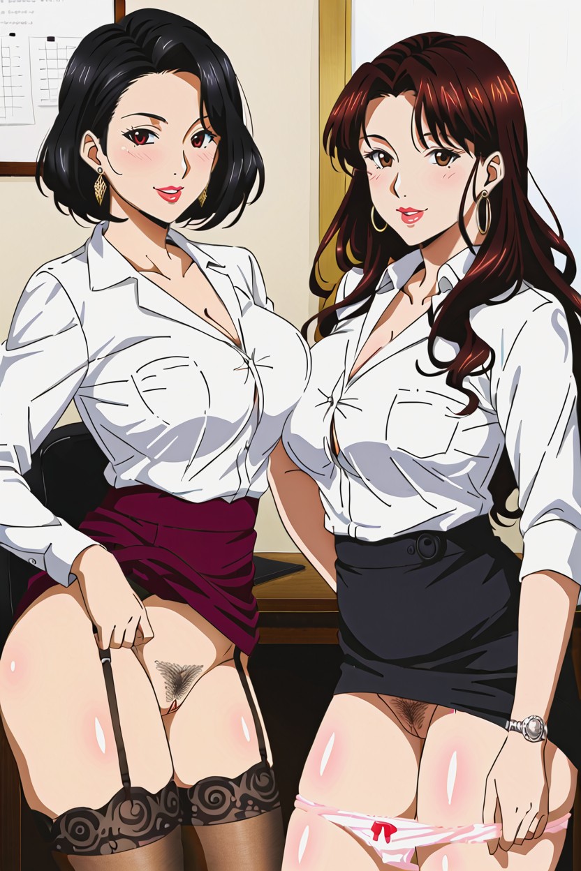 Beautiful Earrings, Stockings, Smiling Asian AI Porn
