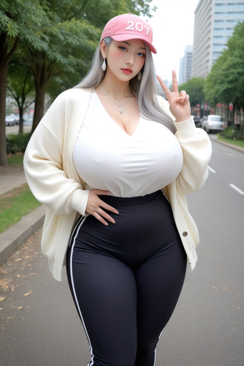 Sharp Focus, Extremely Thick Thighs, Sweaty Porno IA Asiatique