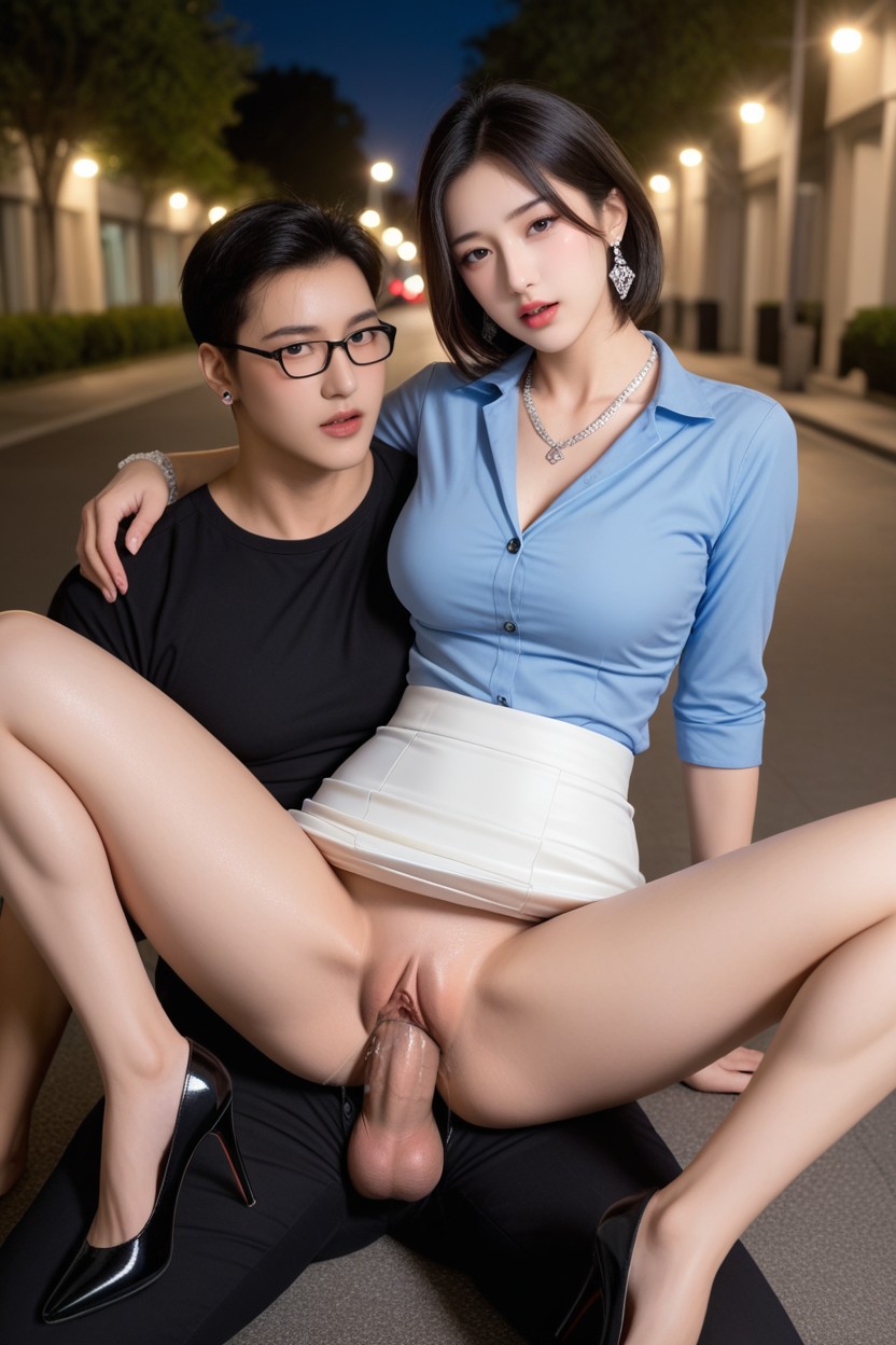 Man Puts Arms Behind Back, Diamond Earrings, Fucked By Black Pennis Asian AI Porn