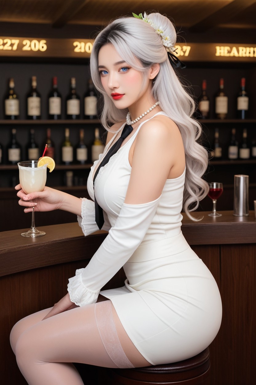 Long Hair Over Shoulder, Ultral Detailed, Big Charming Eyes Азиатское AI порно
