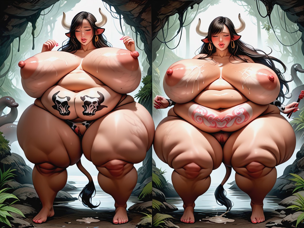 Tits, Female Bovine Transformation, Multi Sequence アジアのAIポルノ