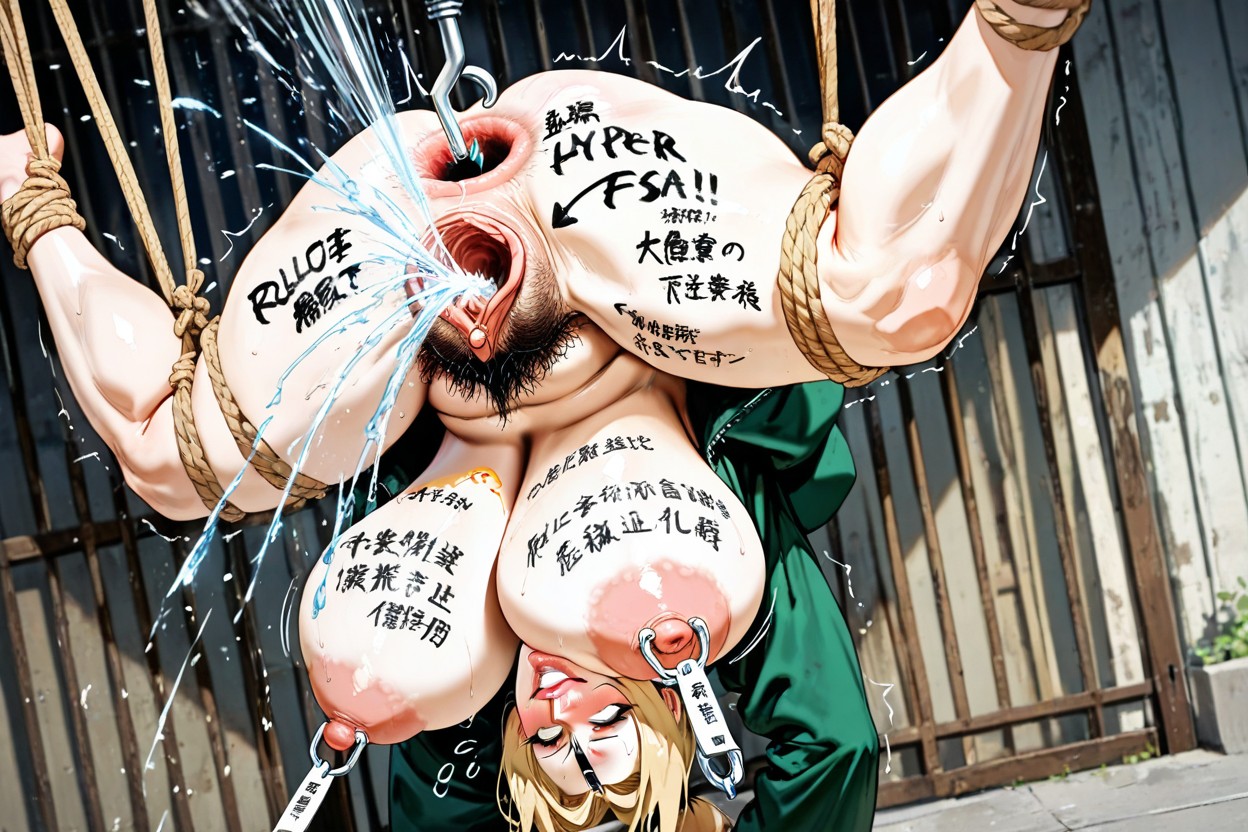 Squirting, Hyper Face Detailed, Hung Upside Down Porno IA Asiatique