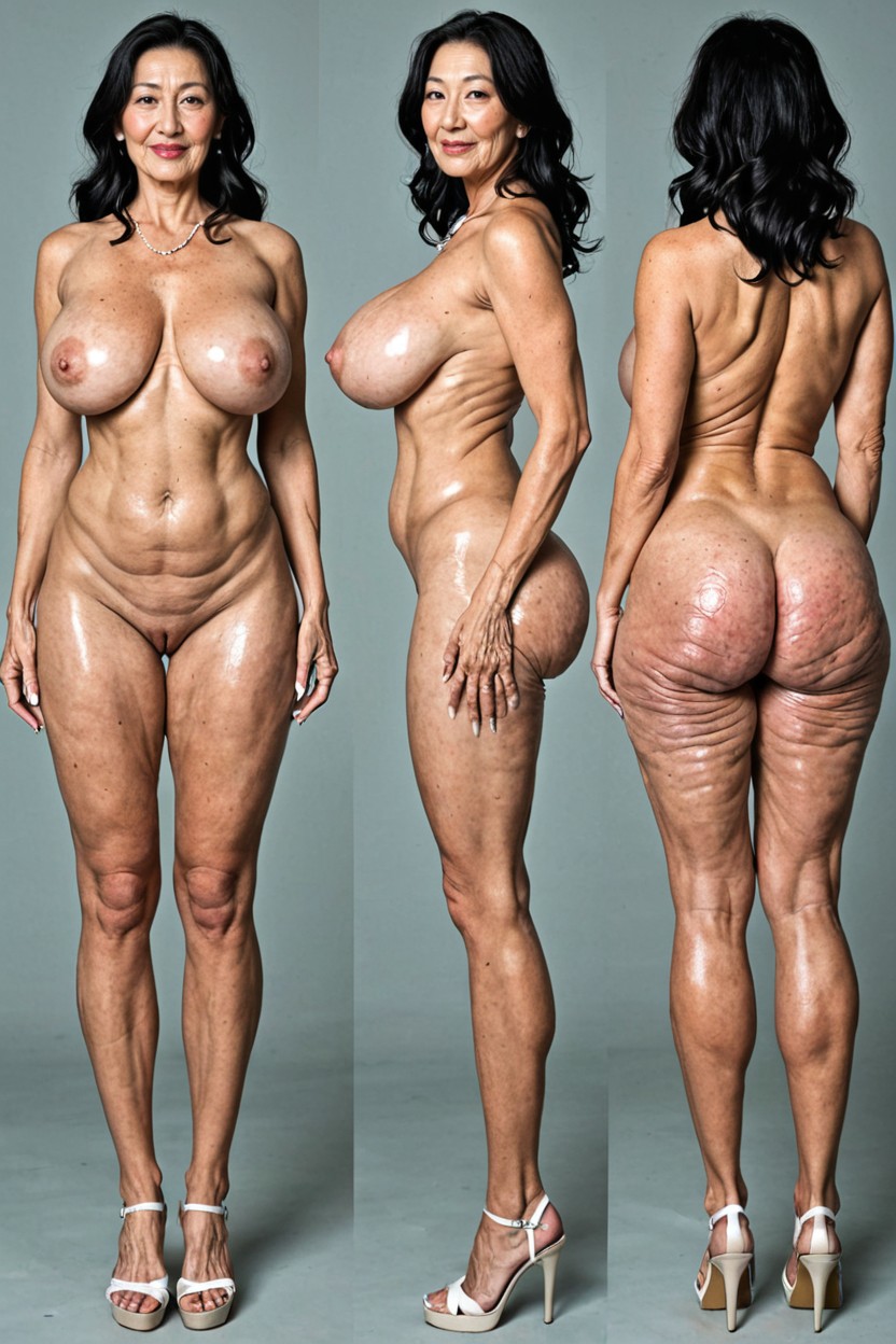 Front View, Tight Belly, Neutral Standing Pose Asian AI Porn
