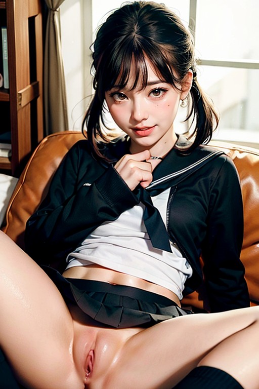 Skirt, Round Face, Break アジアのAIポルノ