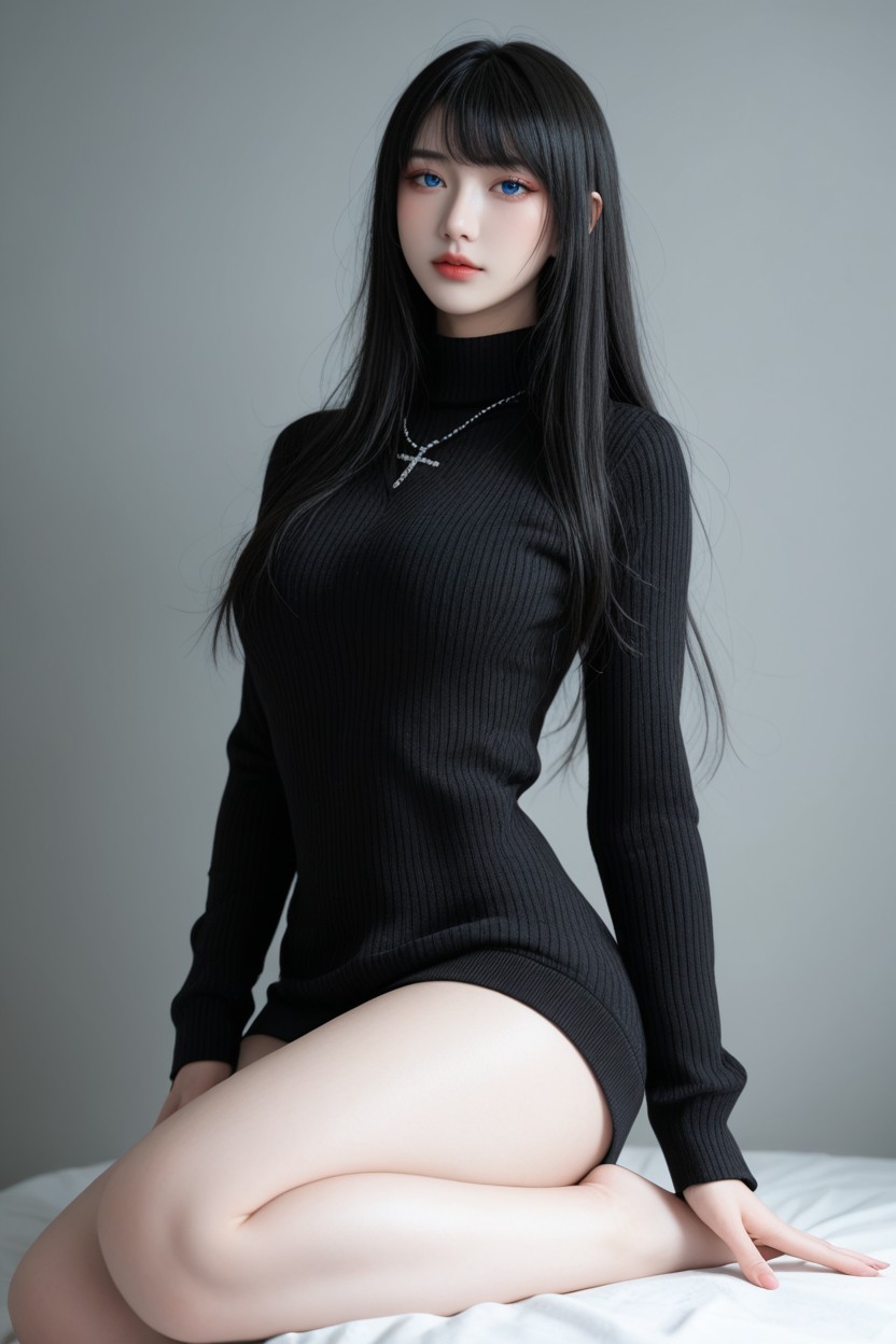 Very Long Straight Hair, Korean Idol Face, Beautiful Face AI國產黃片
