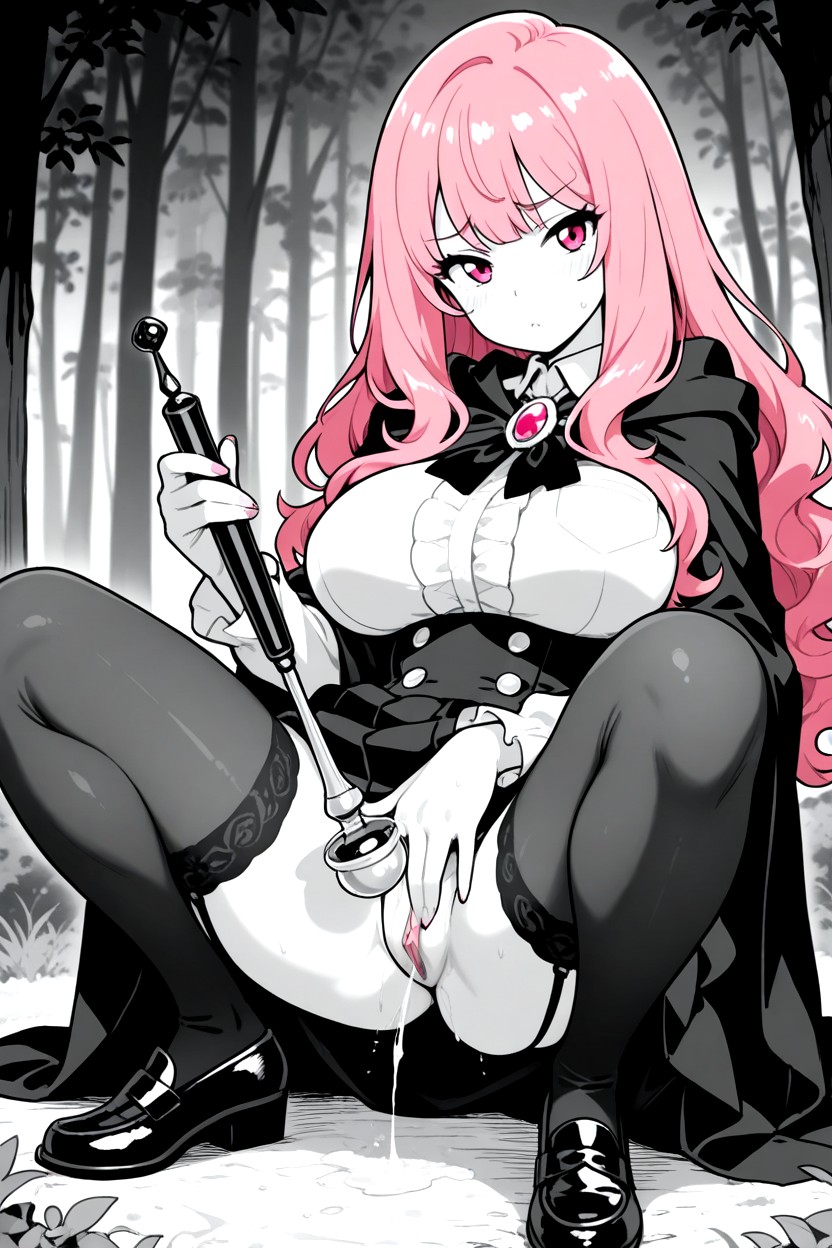A Skirt, She Have Her Legs Open, Panties To One Side AI國產黃片