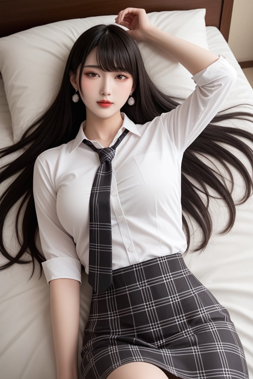 側躺, Korean Idol Face, Extremely Beautiful Face AI国产黄片