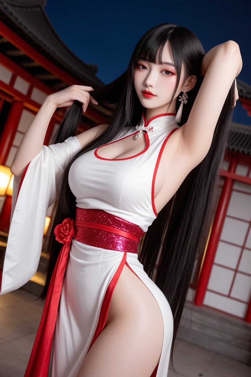 Albino Skin, 18+, Large Ass Asian AI Porn