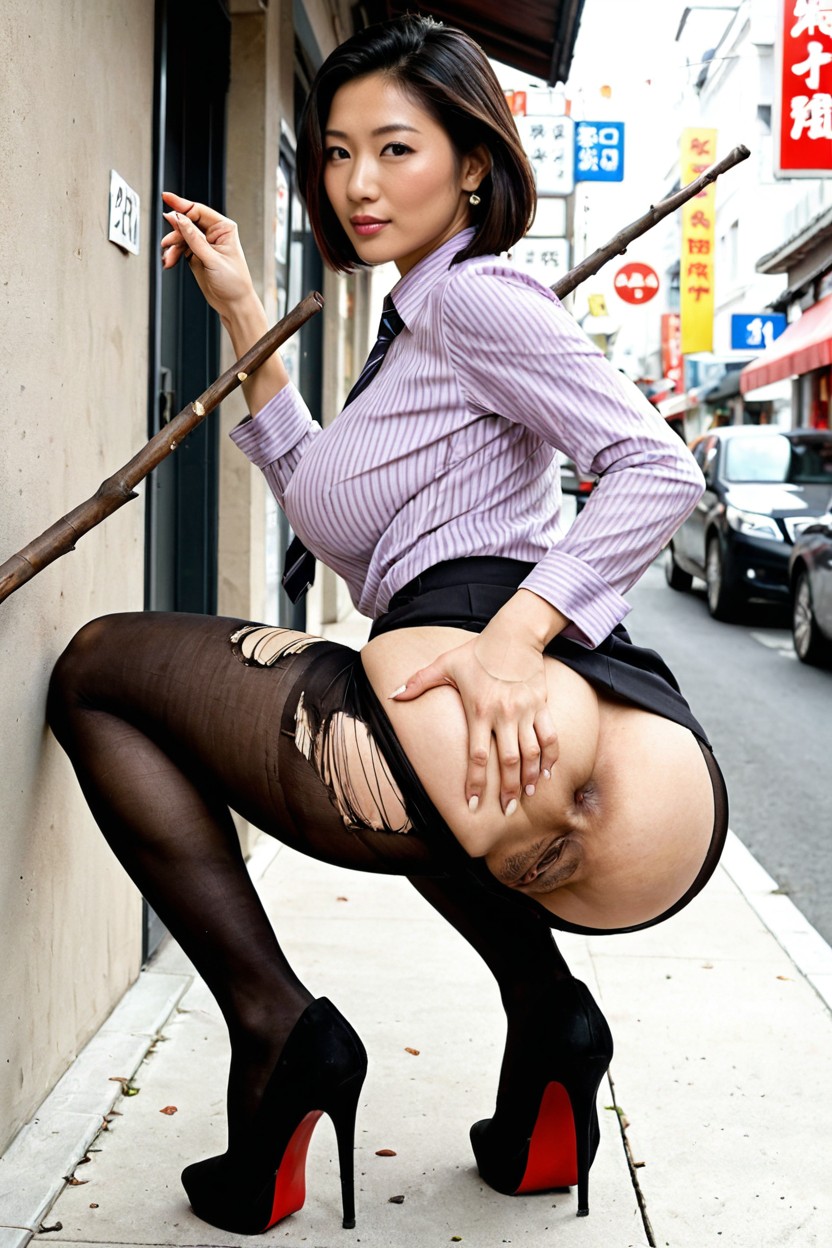 No Panties, Five Fingers Of The Right Hand, Squats In A Half-crouch Position AI國產黃片