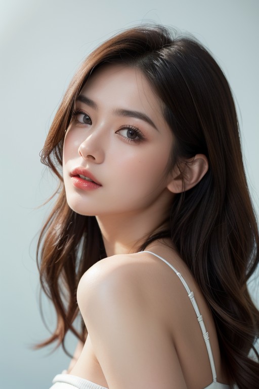 Sharp Focus On Face And Upper Body, Sharp, High Detail Asian AI Porn