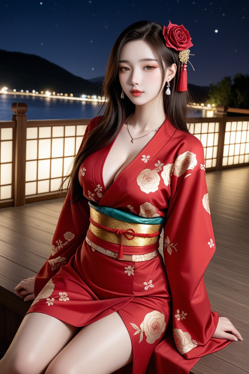 膝盖向上, Night, Hourglass Figure AI国产黄片