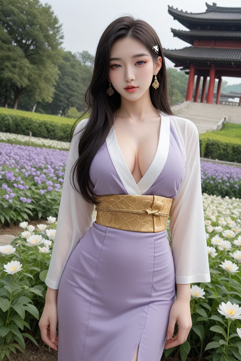 Light Lips, Milky White Skin, Extremely Perfect Anatomic Body Asian AI Porn
