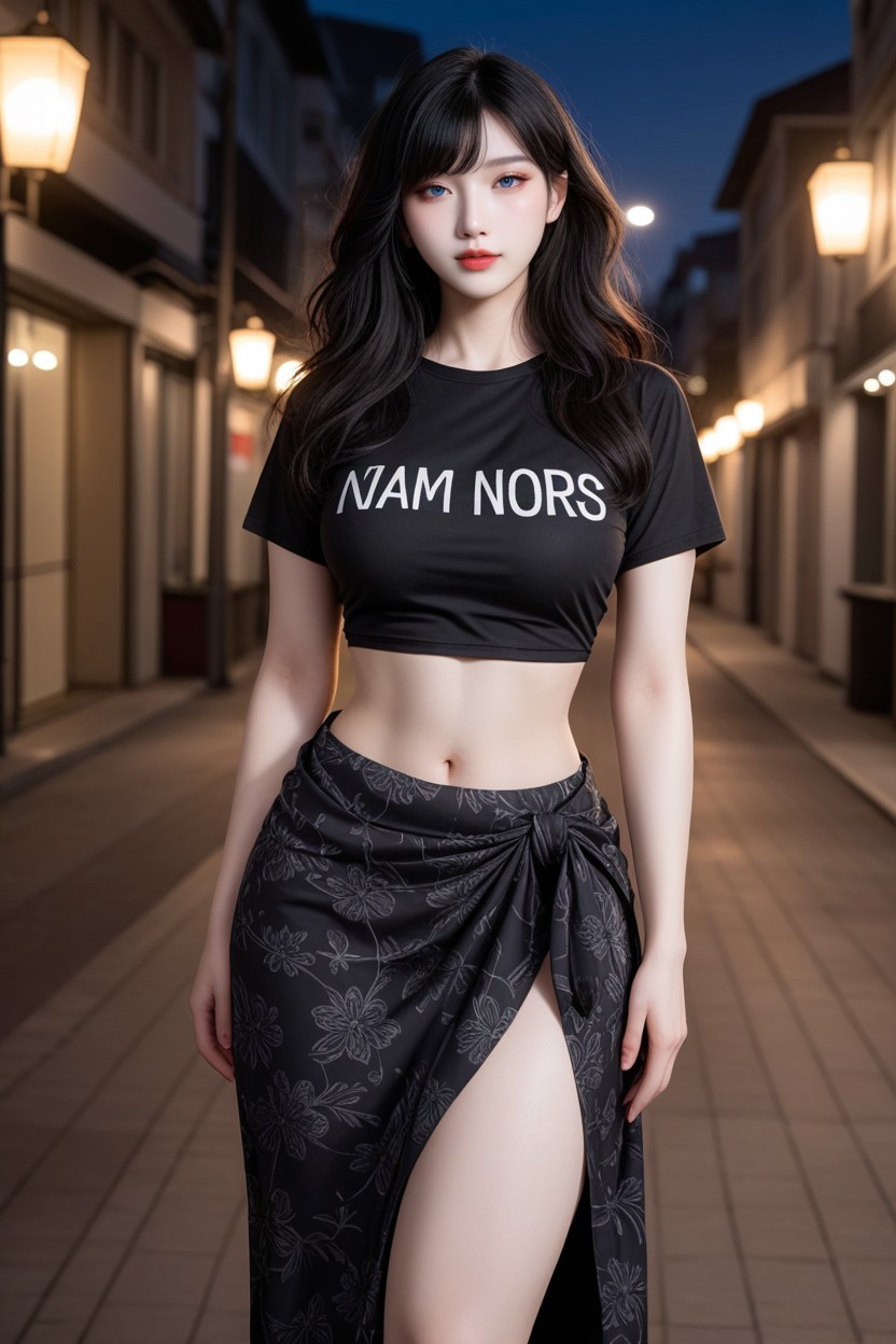 Korean Idol Face, Perfect Curvy Body, White Skin アジアのAIポルノ