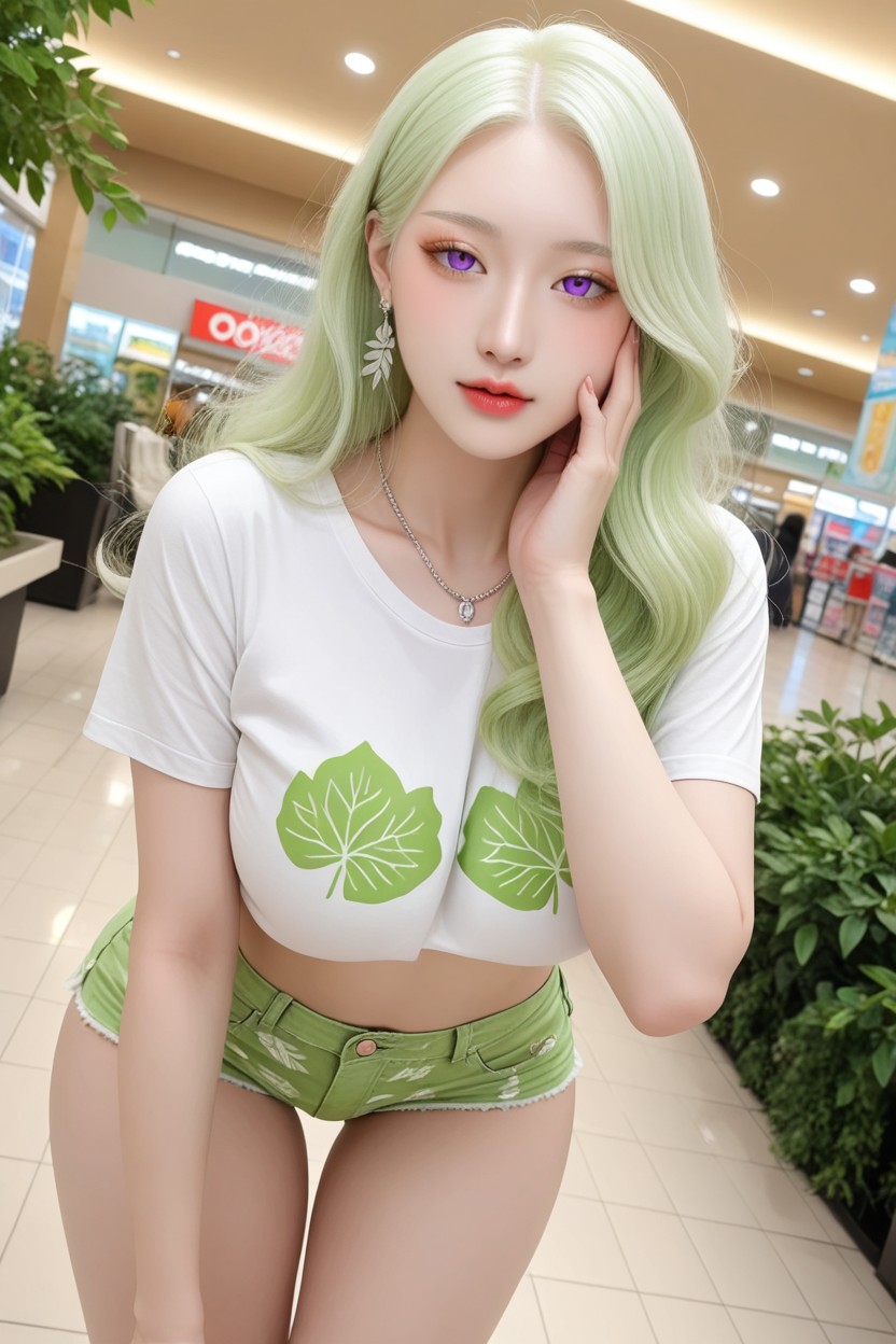 Leaning Forward, Very Korean Idol, Distinctive Beauty Asian AI Porn