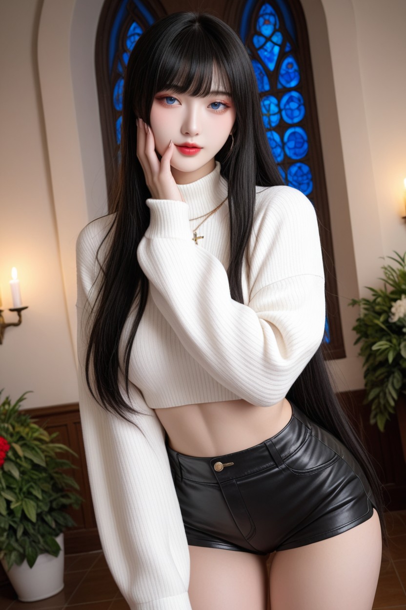 Black Hotpants, Smooth Skin, White Skin AI國產黃片