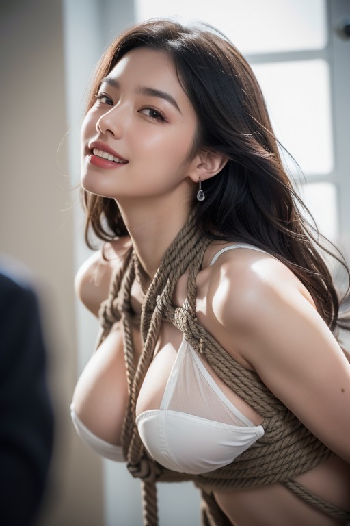 Intimate Composition, Soft Delicate Face, Face Dominant In Frame Beautiful + Adult Woman アジアのAIポルノ