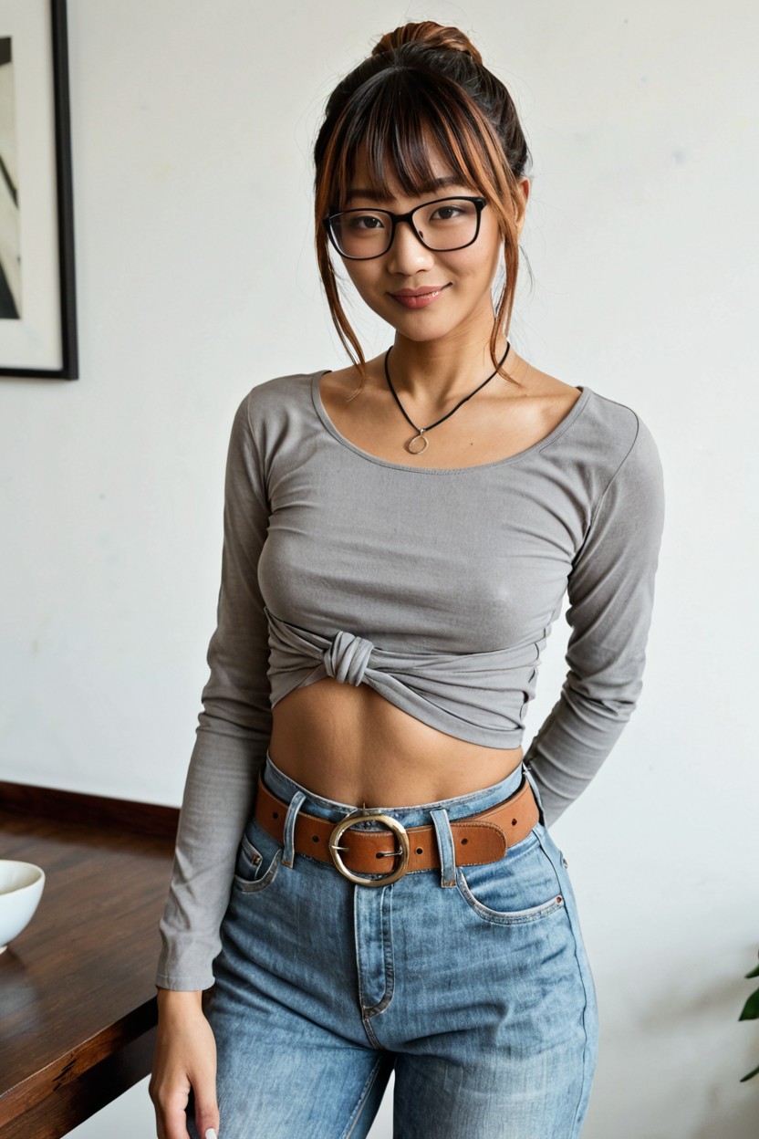 Bangs, 18+, Closed Clothes Asian AI Porn