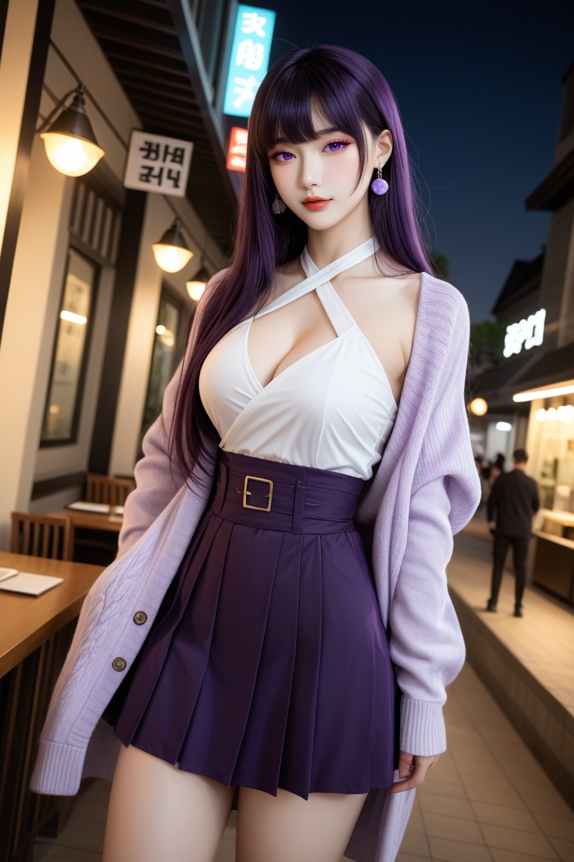 Distinctive Beauty, White Halter Neck, Perfect Body AI國產黃片