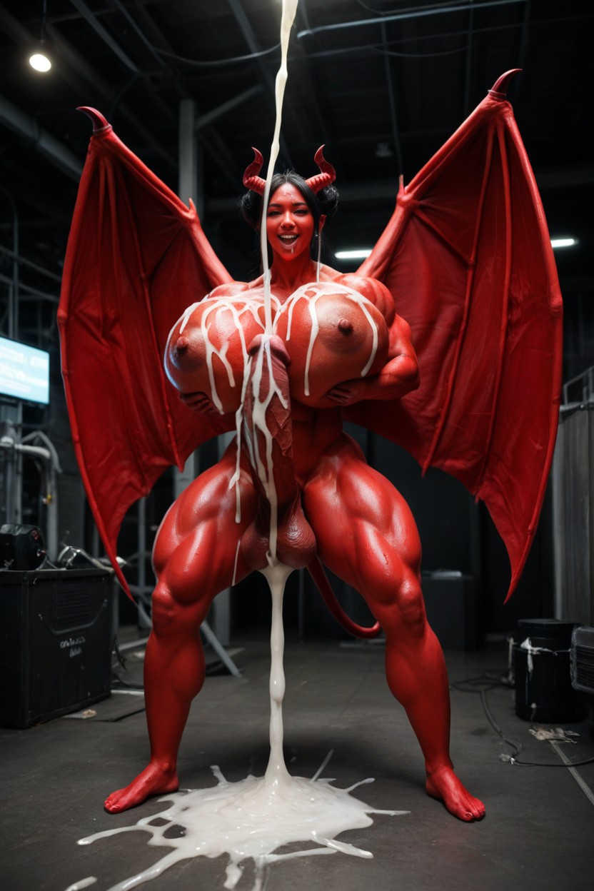 Moño Doble, Bukkake, Red Skin Succubus Porno asiático IA