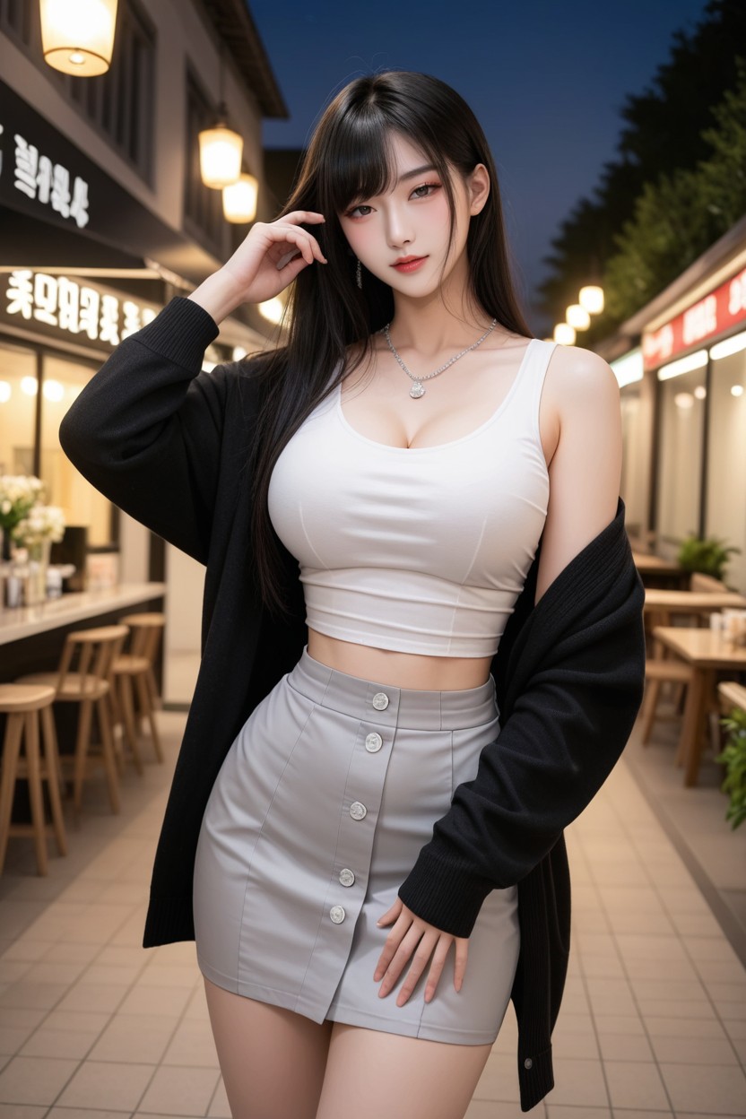 Extremely Smooth Skin, Korean Goddes, White Skin アジアのAIポルノ