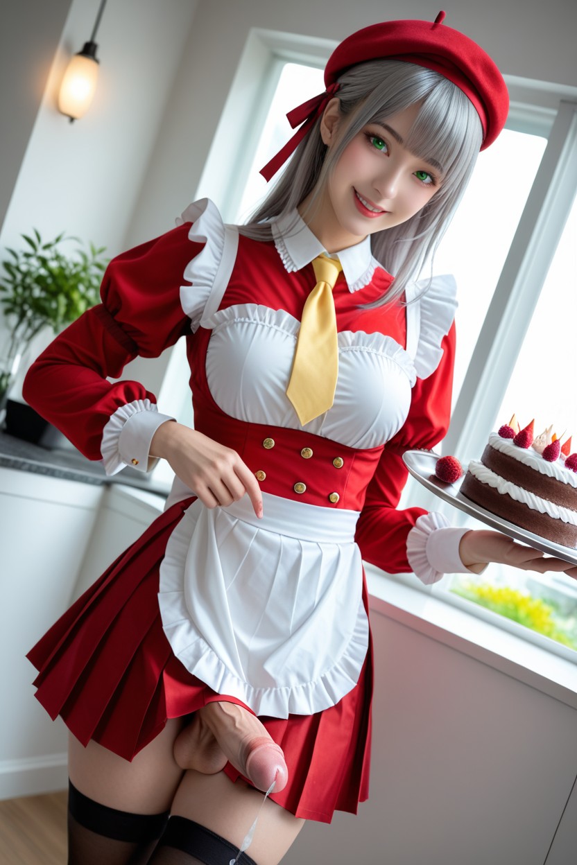 1 Personne, In White Kitchen, Perfect Body Porno IA Asiatique