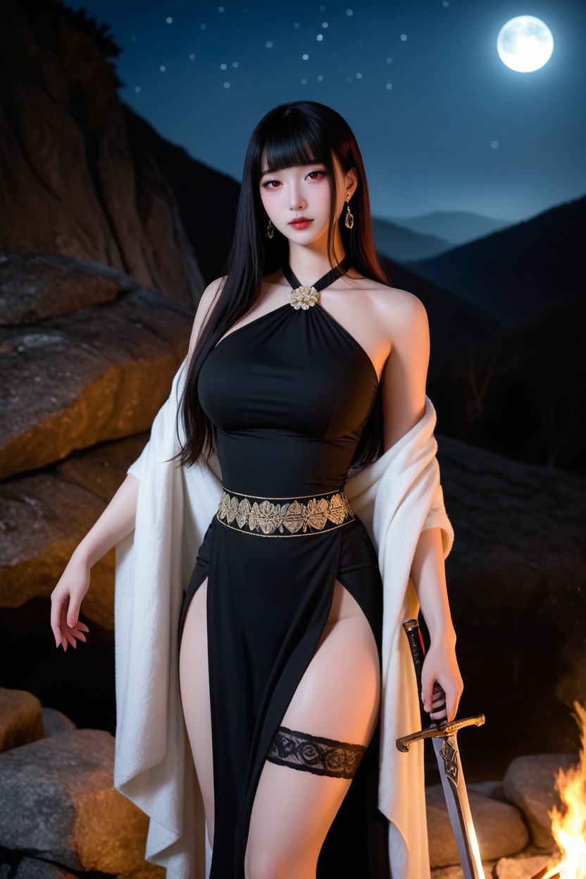 Perfect Waist And Hip, Vue De Face, Very Korean Idol Porno IA Asiatique