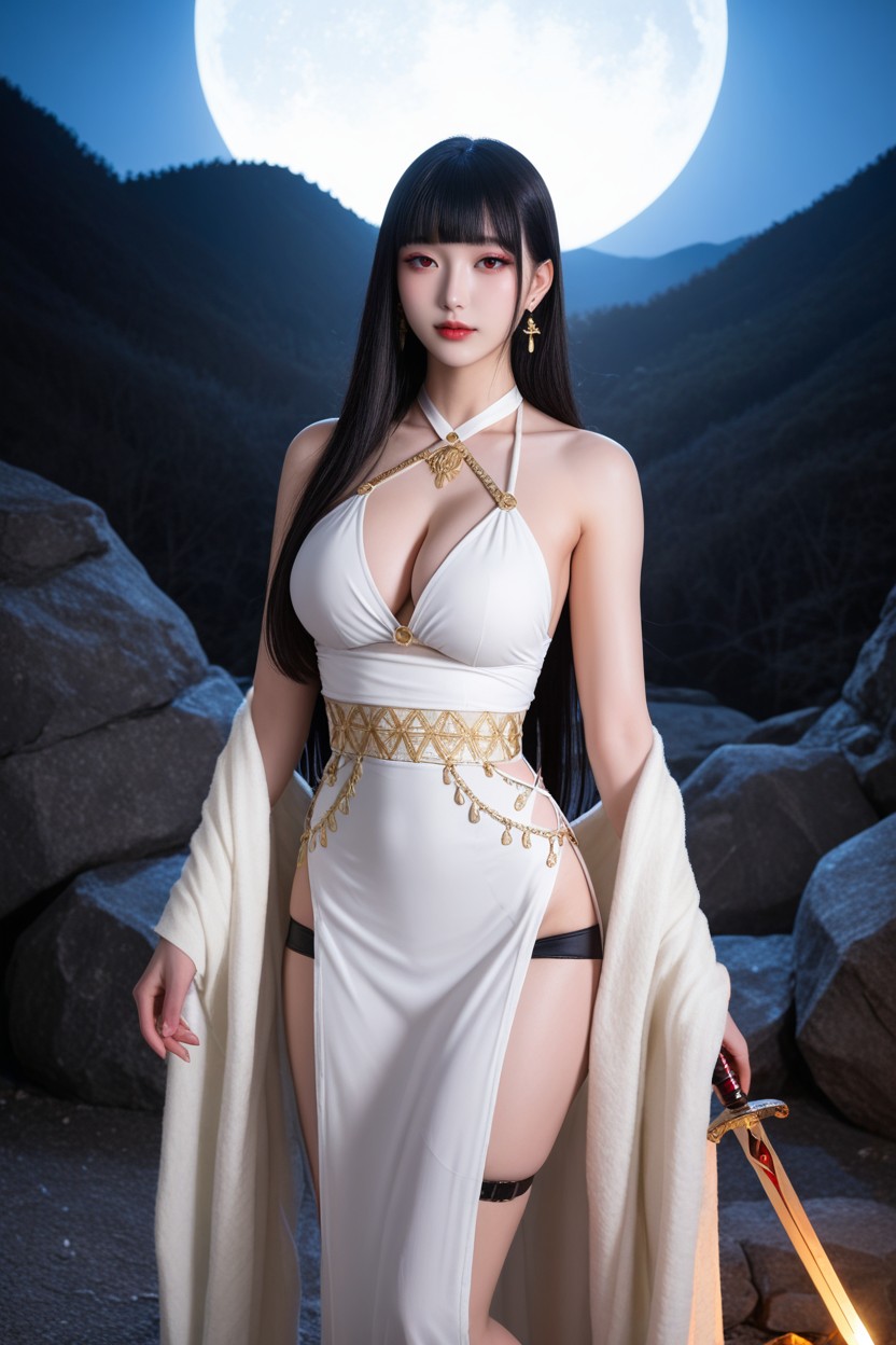 Perfect Waist And Hip, Cold Atmosphere, Perfect Curvy Body Porno asiático IA