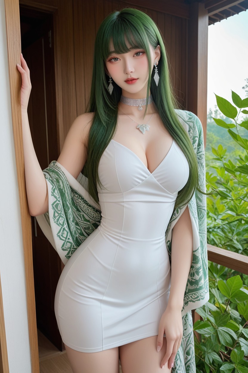 De Pie, Miss Universe Winning Idol Face, Perfect Waist And Hip Porno asiático IA