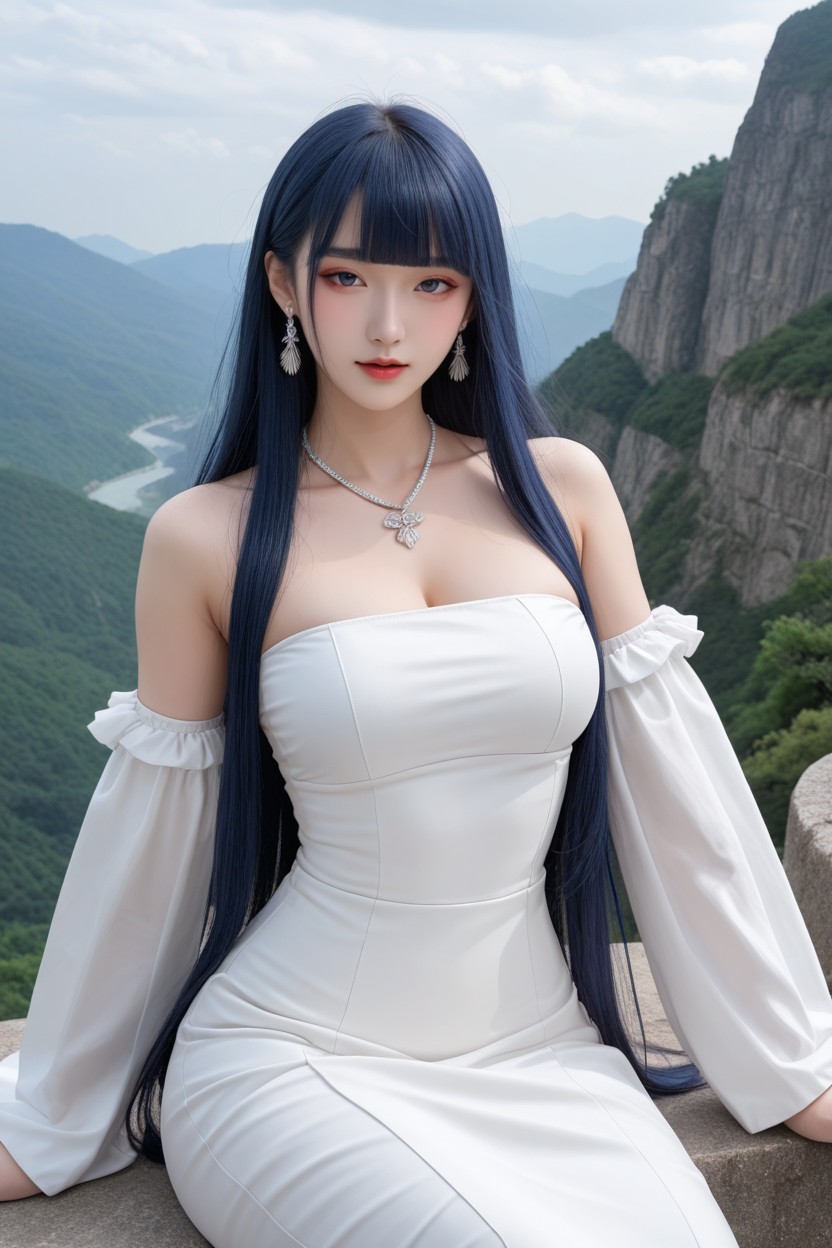 Extremely Perfect Waist And Hip, Sunny, Albino Skin Asiatischer KI Porno