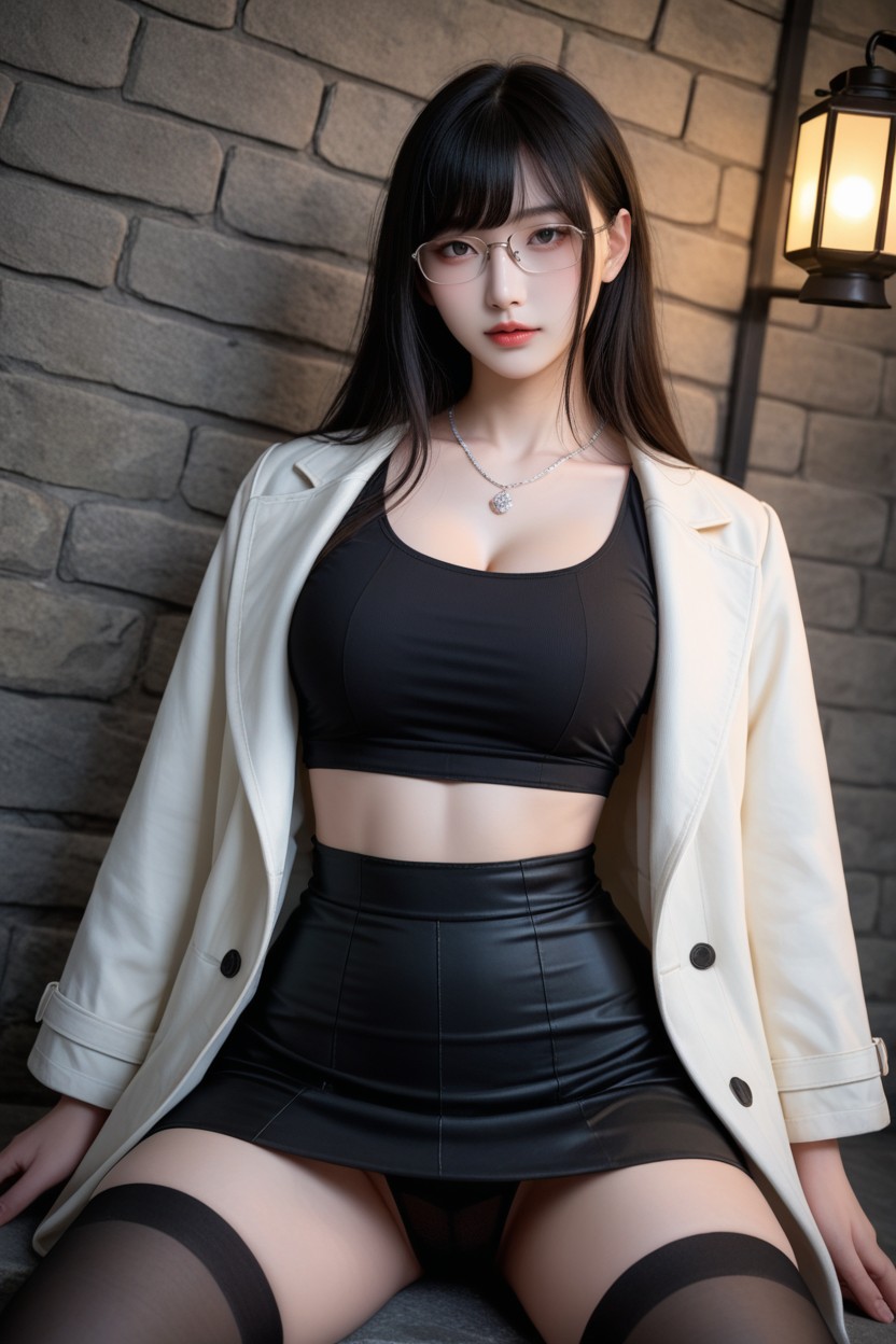 Medium Ass, Black Stocking, Glasses AI國產黃片