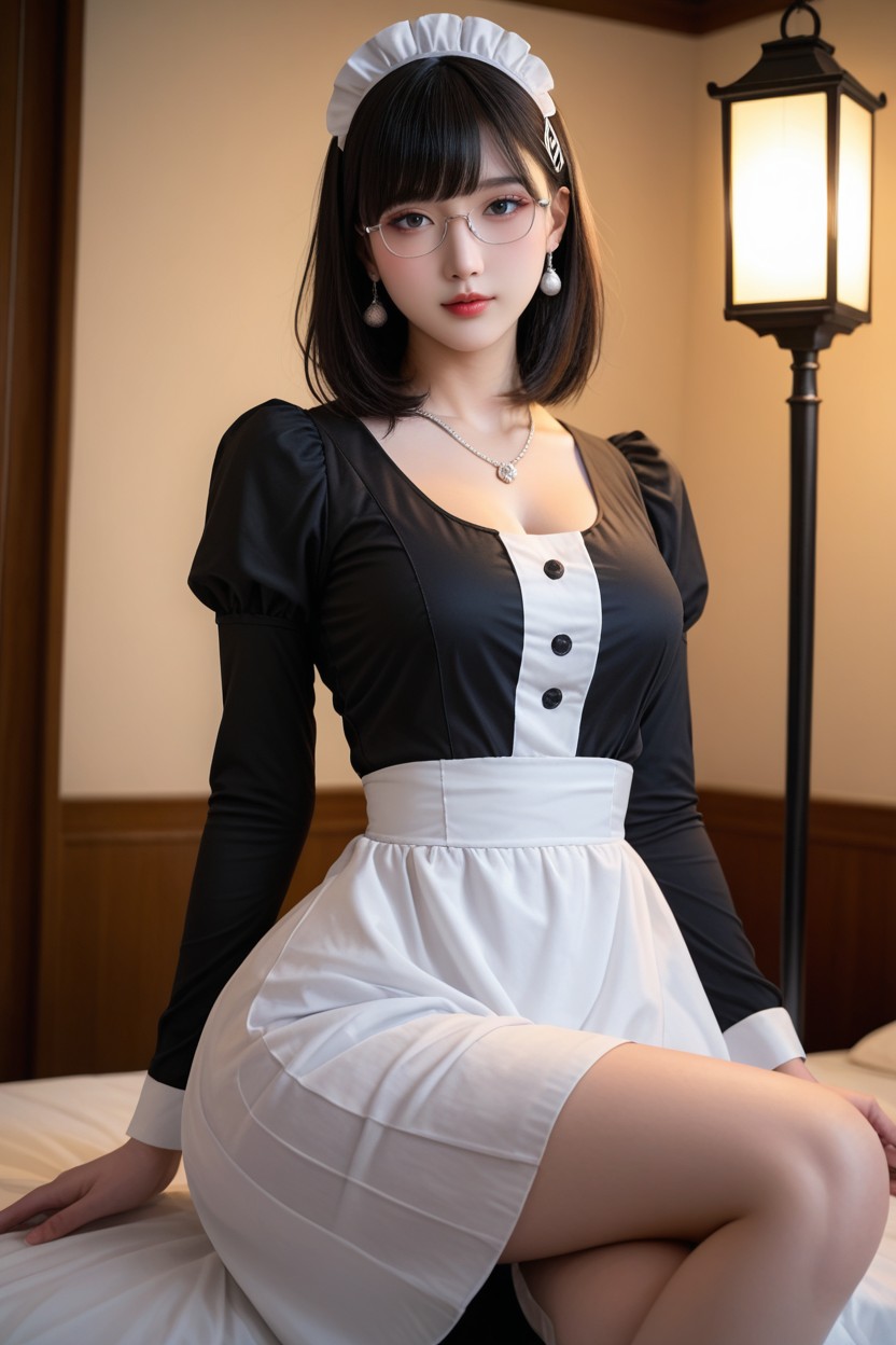 Medium Breast, 正面視圖, White Skin AI國產黃片