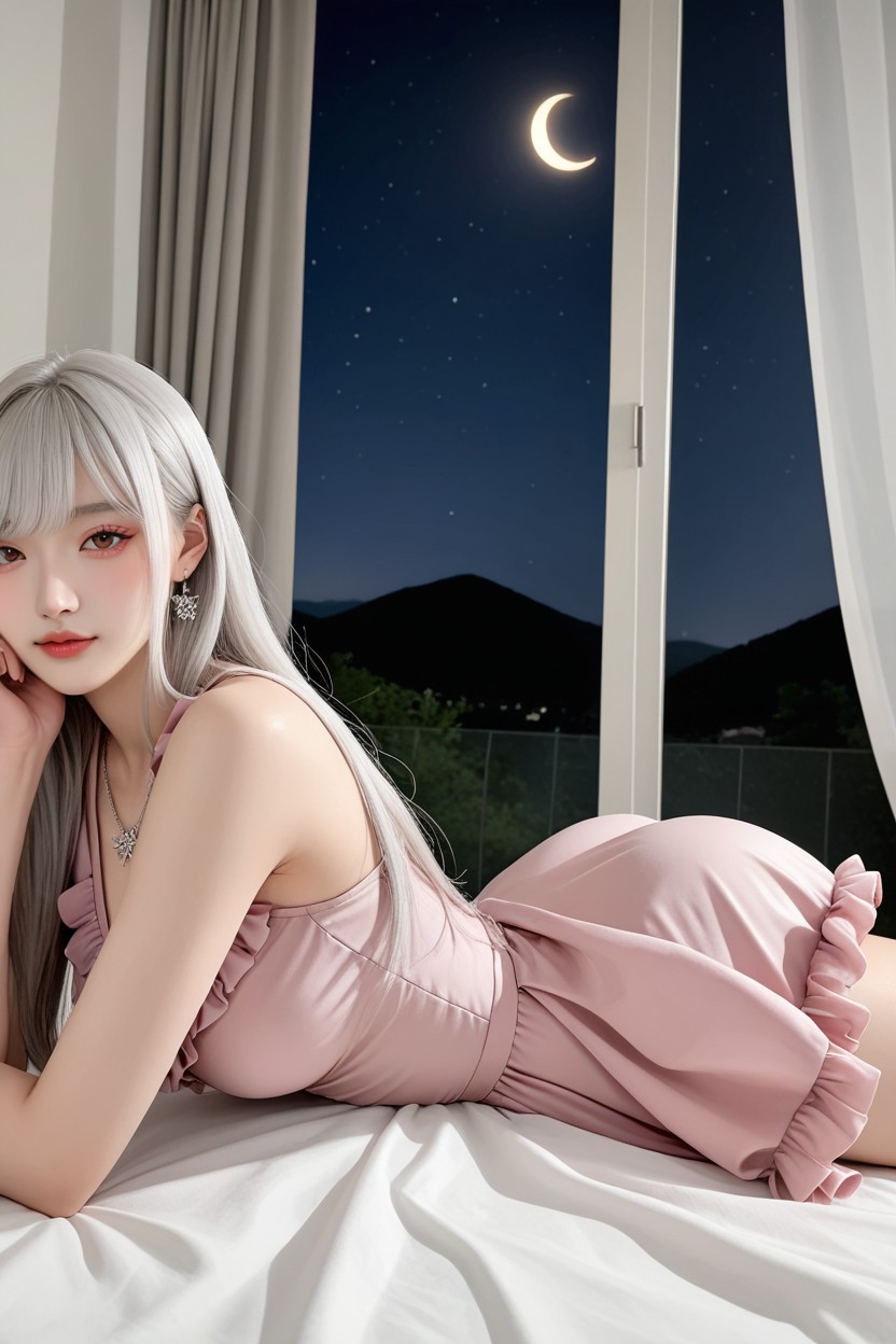 Villa On The Mountain, Medium Breast, Beautiful Face Porno IA Asiatique