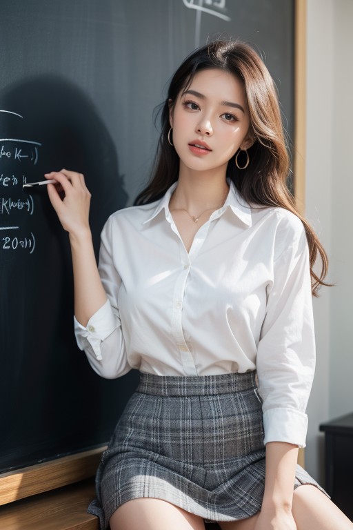 18+, A Woman With Long, Dark Porno IA Asiatique